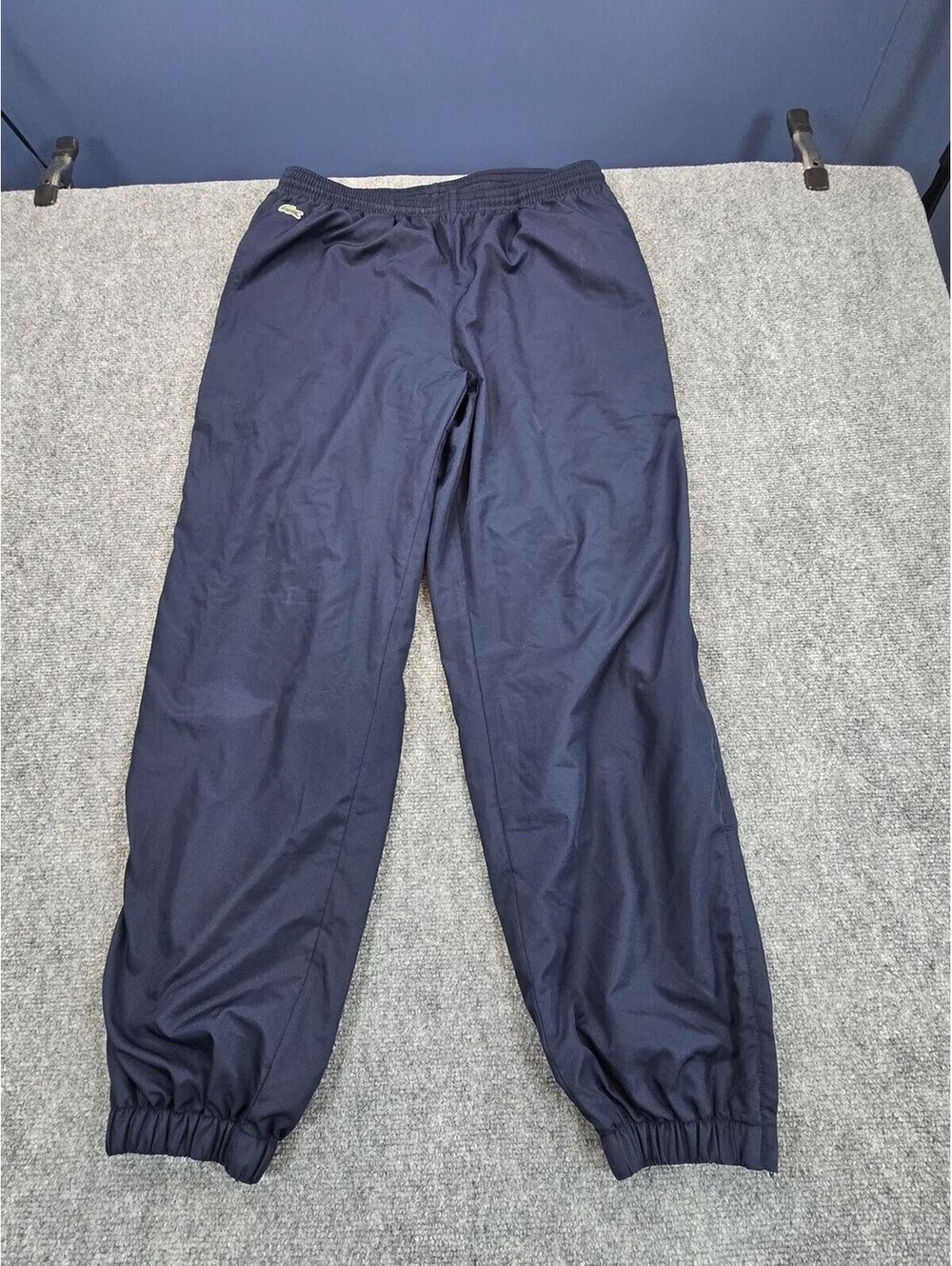 Lacoste Sport Track Pants Mens L Navy Blue Joggers Crocodile Logo Athletic